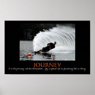 Affiche Waterski -  It is the journey, not... - Customized