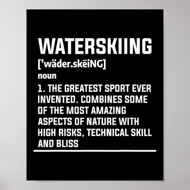 Affiche Waterskiing Definition Water Skier Skiing  (Devant)