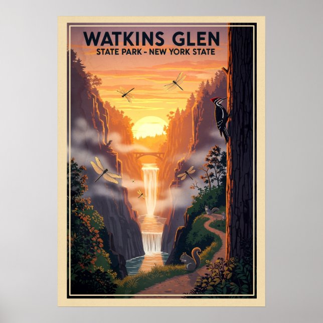 Affiche Watkins Glen State Park New York State V02 (Devant)