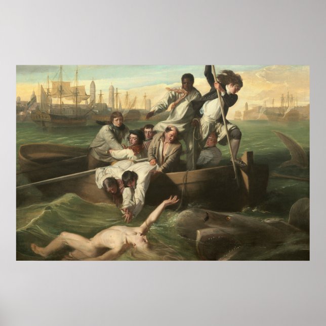 Affiche Watson et le requin par John Singleton Copley (Devant)