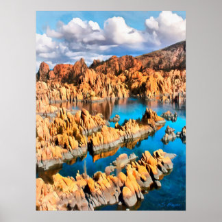 Affiche "Watson Lake" Prescott "Granite Dells"