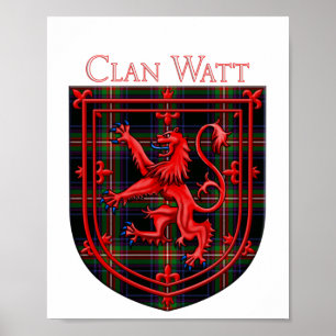 Affiche Watt Tartan Scottish Plaid Lion Rampant