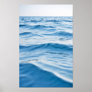 Affiche Waves Océan Nature Mer Bleu Eau Surface Plage