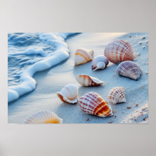Affiche Waves Océan Nature Mer Bleu Eau Surface Plage