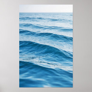 Affiche Waves Océan Nature Mer Bleu Eau Surface Plage
