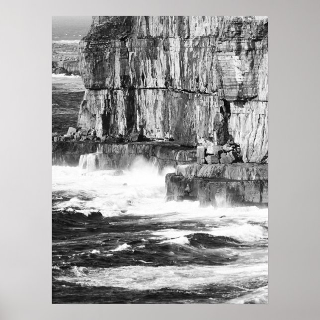 Affiche Waves & Stone - B&W 2 (Devant)