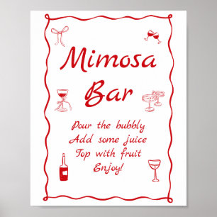 Affiche Wavy That's Amore Fête des mariées Mimosa Bar