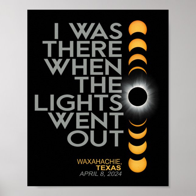 Affiche Waxahachie 2024 Solar Eclipse 2024 040824 Eclipse (Devant)