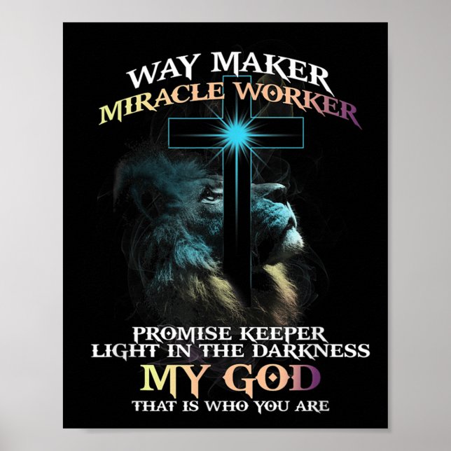Affiche Way Maker Miracle Worker Promise Keeper Light In D (Devant)