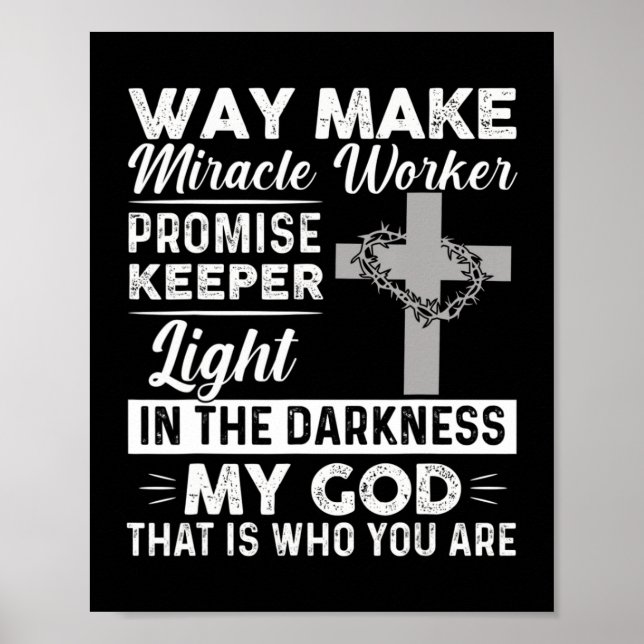 Affiche Waymaker Miracle Worker Promesse Keeper Light Jesu (Devant)