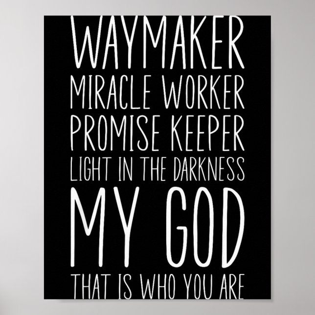 Affiche Waymaker Miracle Worker Promise Keeper My God Chri (Devant)