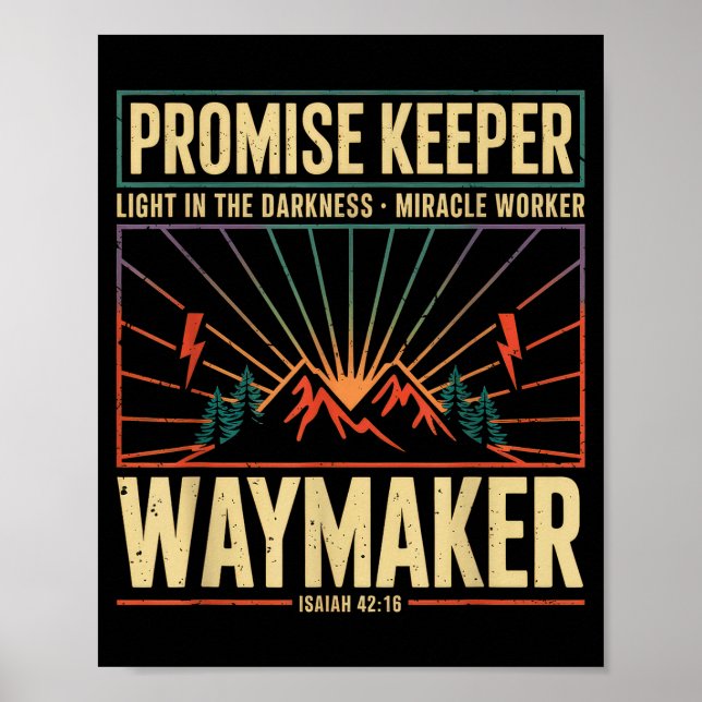 Affiche Waymaker Promise Keeper Miracle Worker God Christi (Devant)