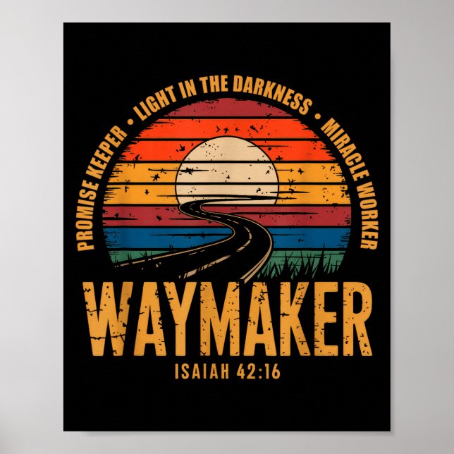 Affiche Waymaker Promise Keeper Miracle Worker God Christi (Devant)
