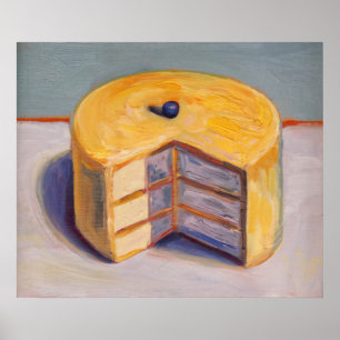 Affiche wayne thiebaud - gâteau au citron 1964
