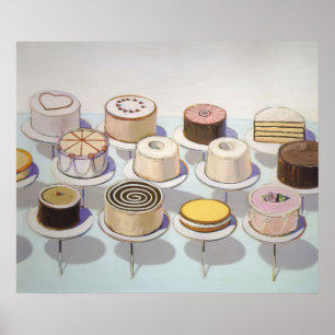 Affiche wayne thiebaud - gâteaux 1963