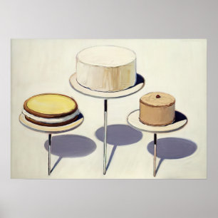 Affiche wayne thiebaud - gâteaux en vitrine 1963