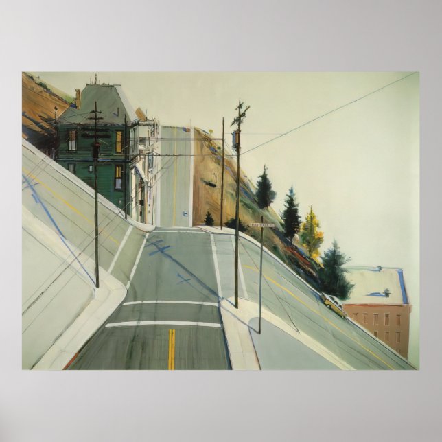 Affiche wayne thiebaud - intersection de la 24e rue 1977 (Devant)