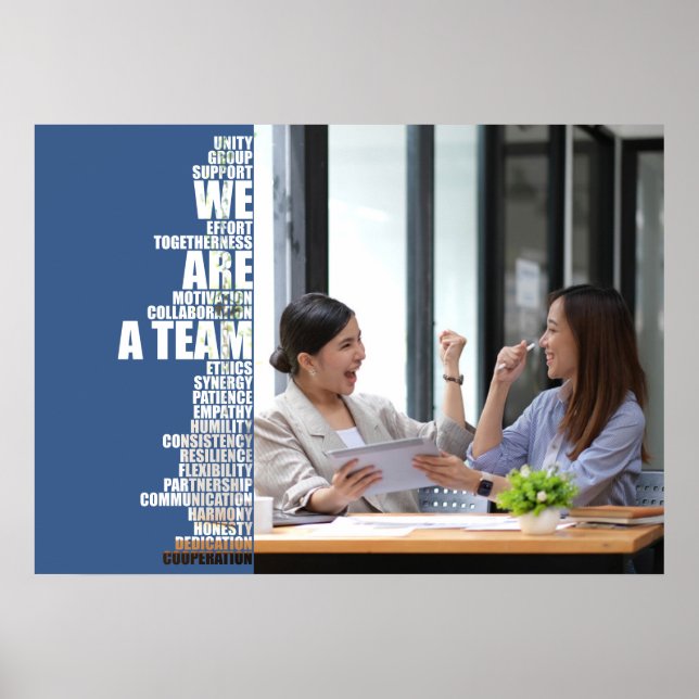 Affiche WE ARE A TEAM Inspirational Wall Art for Offices (Devant)