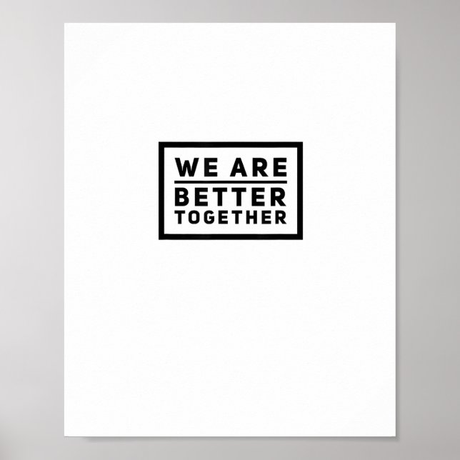 Affiche We Are Better Together Teamwork Motivational Graph (Devant)