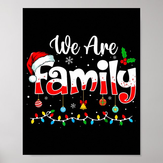 Affiche We Are Family 2025 Christmas Pajama Funny Matching (Devant)