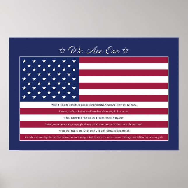 Affiche We Are One (Devant)