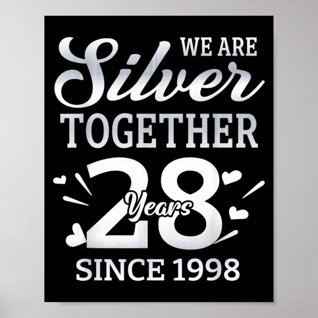 Affiche We Are Together 28 Years Couple Anniversary Since  (Devant)