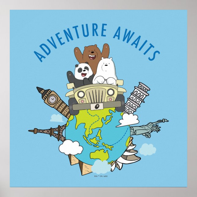 Affiche We Bare Bears - Adventure Await (Devant)