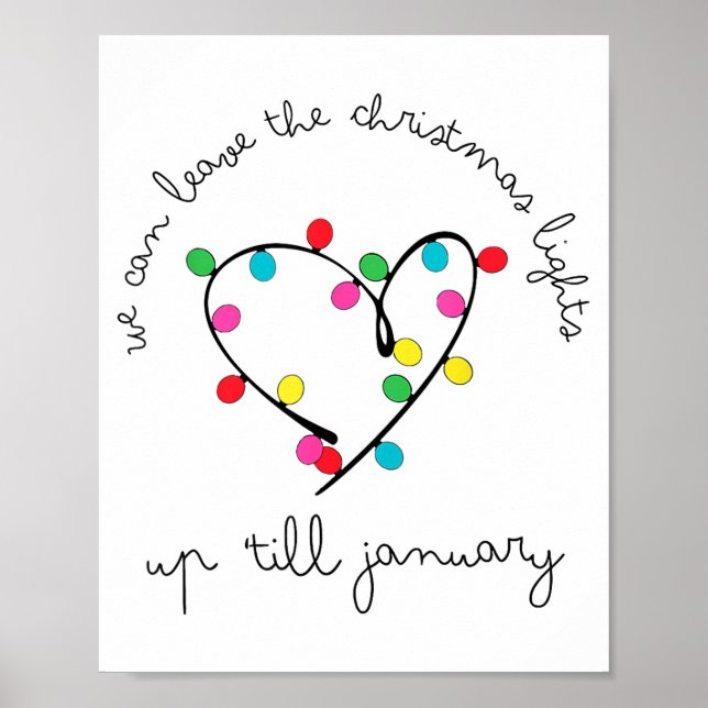 Affiche We Can Leave The Christmas Lights Up til January  (Devant)