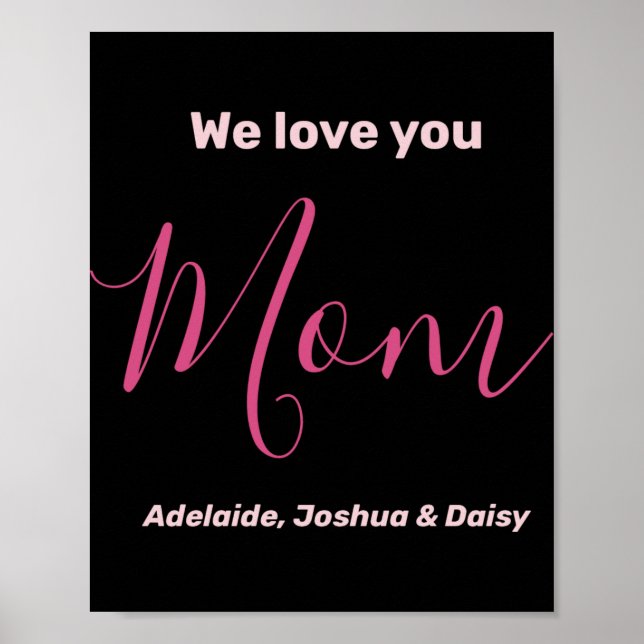 Affiche We Love You Mom Nk Minimalist  (Devant)