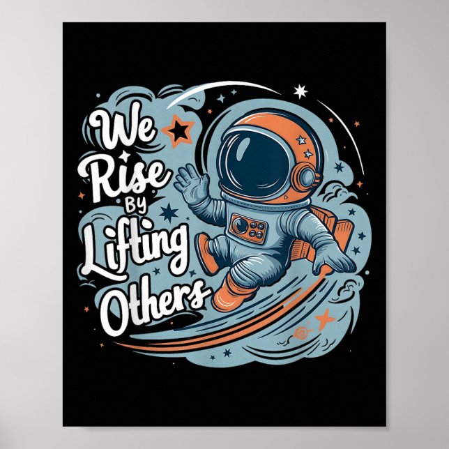 Affiche We Rise By Lifting Others Motivational Quote Women (Devant)