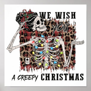 Affiche We Wish You A Creepy Christmas Skeleton Meme