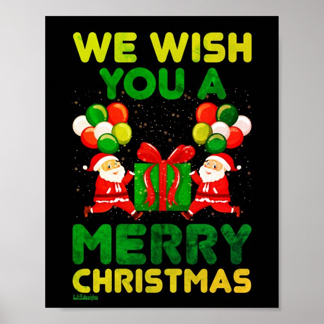 Affiche WE WISH YOU A MERRY CHRISTMAS ! funny christmas    (Devant)