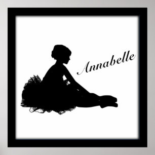 Affiche Weary Ballerina Personnalisé w Nom