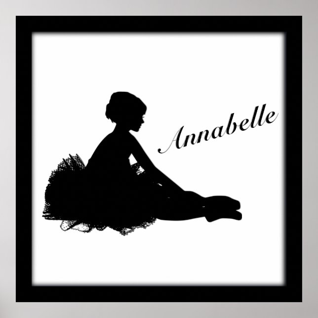 Affiche Weary Ballerina Personnalisé w Nom (Devant)