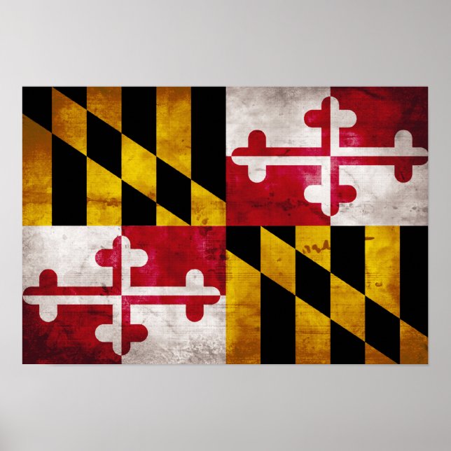 Affiche Weathered Maryland Flag (Devant)