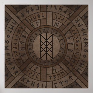 Affiche Web de Wyrd Matrix de texture en bois de destin