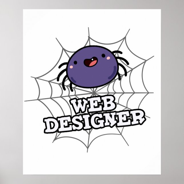 Affiche Web Designer Funny Spider Pun (Devant)