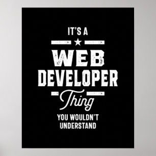 Affiche Web Developer Job Title Gift