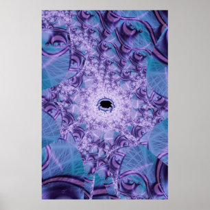 Affiche Web   Violet et bleu Fractal Art