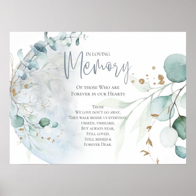 Affiche Wedding | Dusty Blue Over the Moon in Love (Devant)