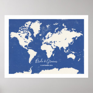 Affiche Wedding Map - Guest Book Alternative Print