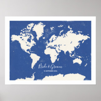Affiche Wedding Map - Guest Book Alternative Print
