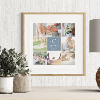 Wedding Monogram 8 Photo Collage