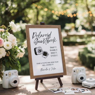 Affiche Wedding Polaroid Photo Guest Book