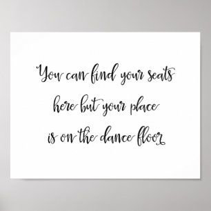 Affiche Wedding seating sign   Calligraphy