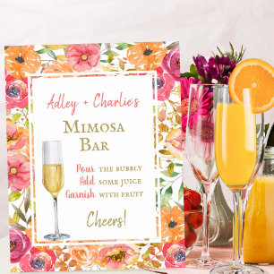 Affiche Wedding shower moderne automne floral brunch Mimos