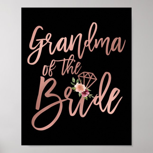 Affiche Wedding shower Pour Grand-Mère De L'Épouse De L'Ép (Devant)