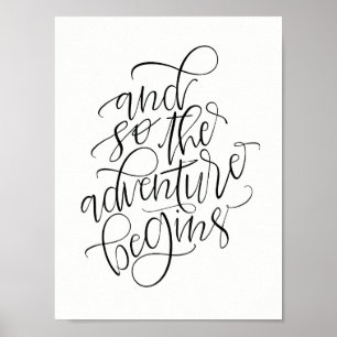 Affiche wedding sign - and so the adventure begins