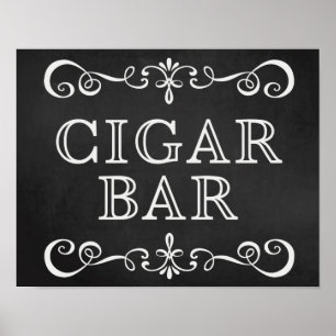 Affiche Wedding Sign – Cigar Bar Wedding Chalkboard Sign