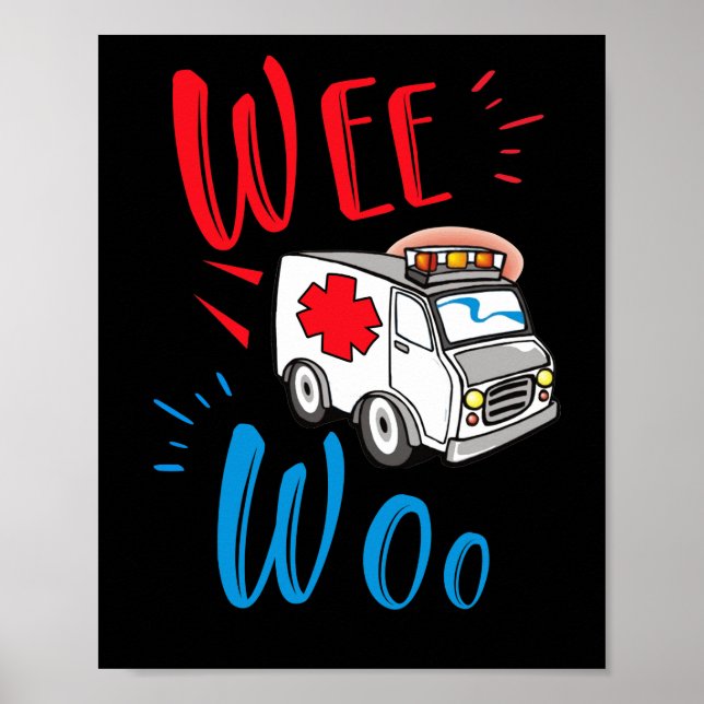 Affiche WEE WOO AMR EMT AMR Paramedic Ambulance (Devant)